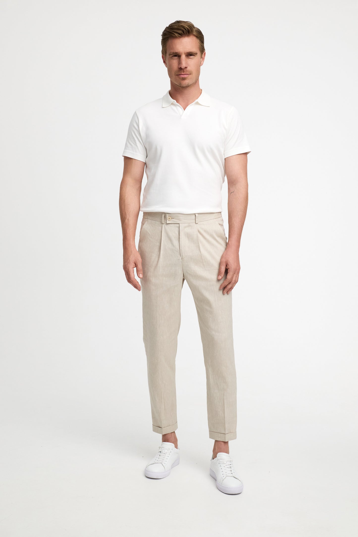 Leinen-Jersey Hose DiCliff SE 211547-230 Beige