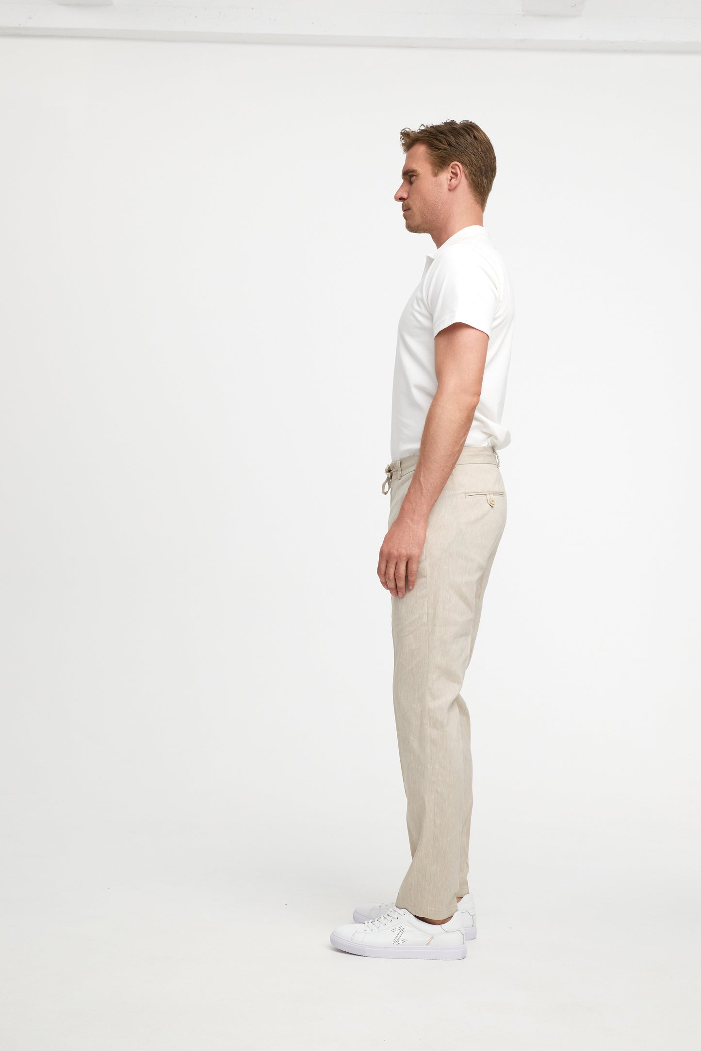 Linen trousers DiSpartaflex SE 211547-230 Beige