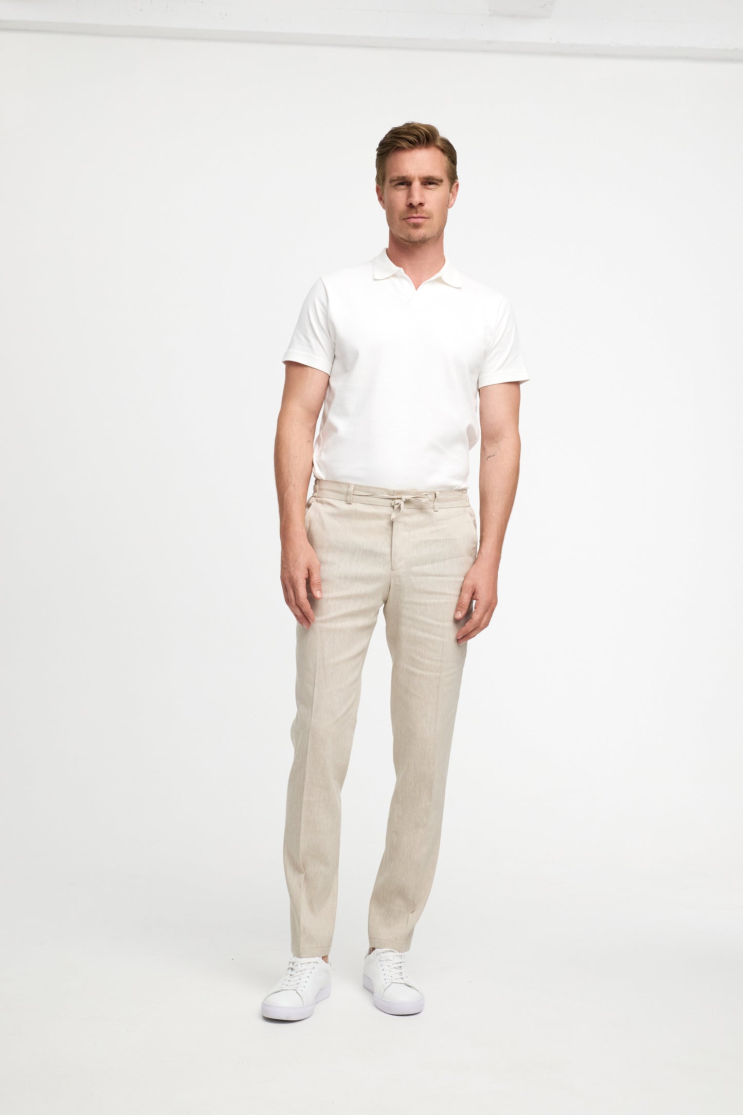 Linen trousers DiSpartaflex SE 211547-230 Beige