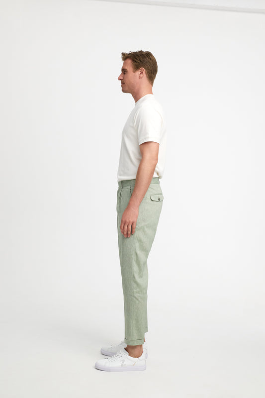 Leinen-Jersey Hose DiCliff SE 211547-720 Salbei
