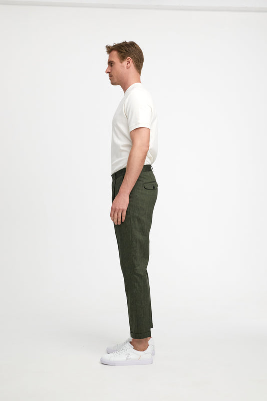 Leinen-Jersey Hose DiCliff SE 211547-760 Olive