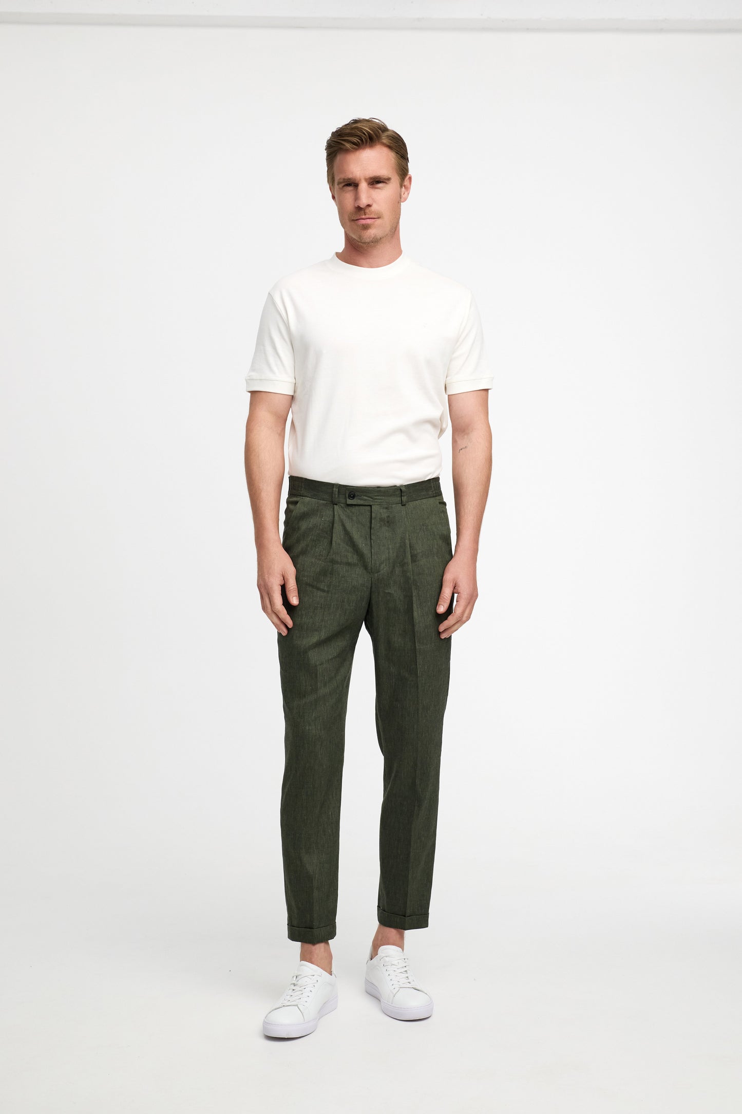 Leinen-Jersey Hose DiCliff SE 211547-760 Olive