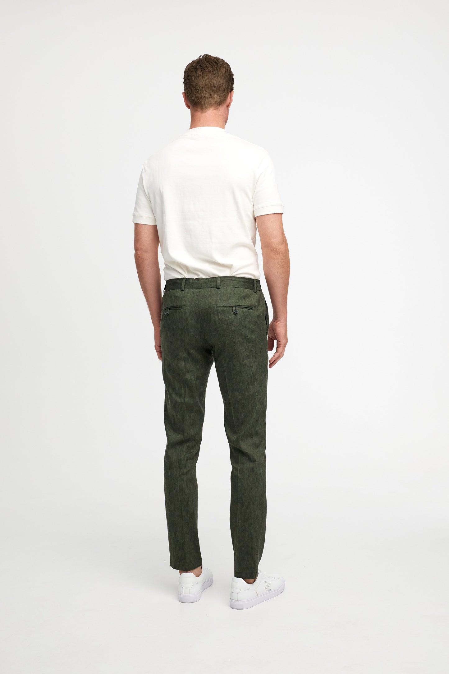 Linen trousers DiSpartaflex SE 211547-760 Olive
