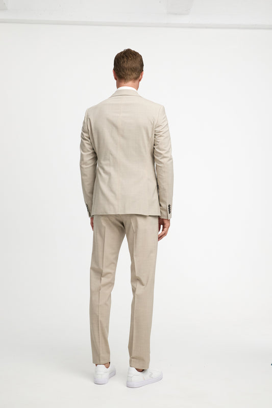 Anzug aus elastischer Schurwolle 251011-250 Beige