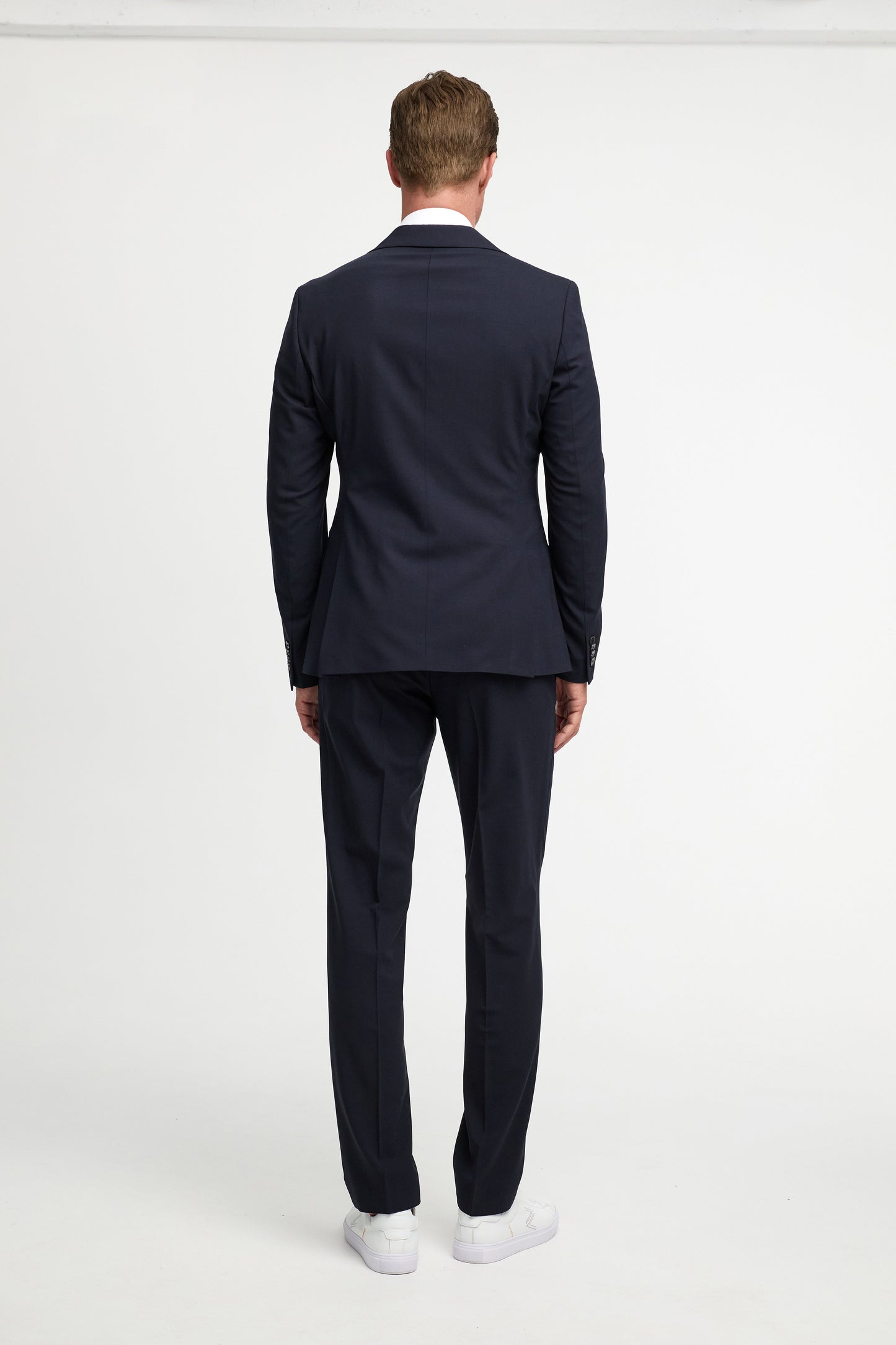 Suit made of stretch virgin wool 251011-690 Navy