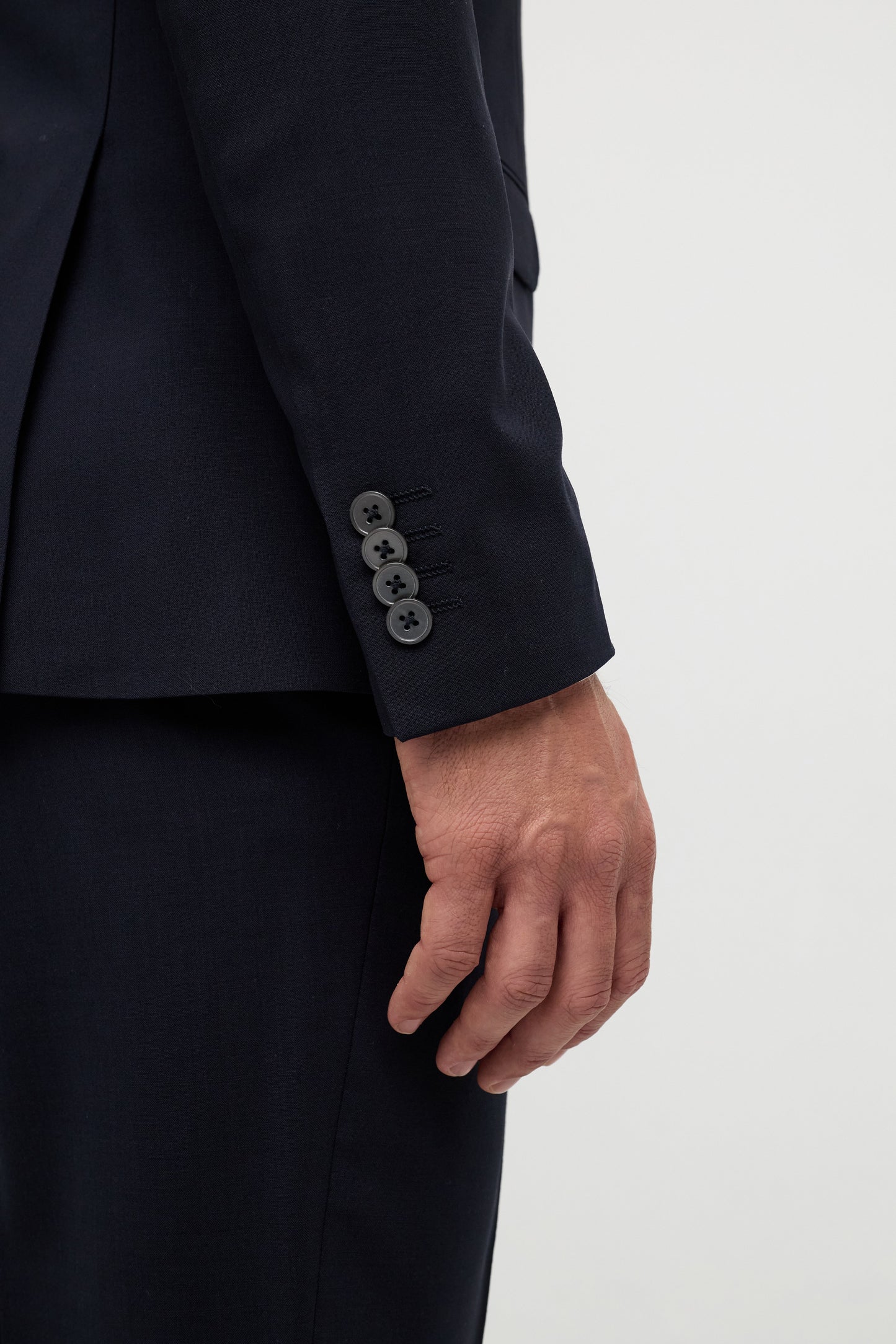 Suit made of stretch virgin wool 251011-690 Navy