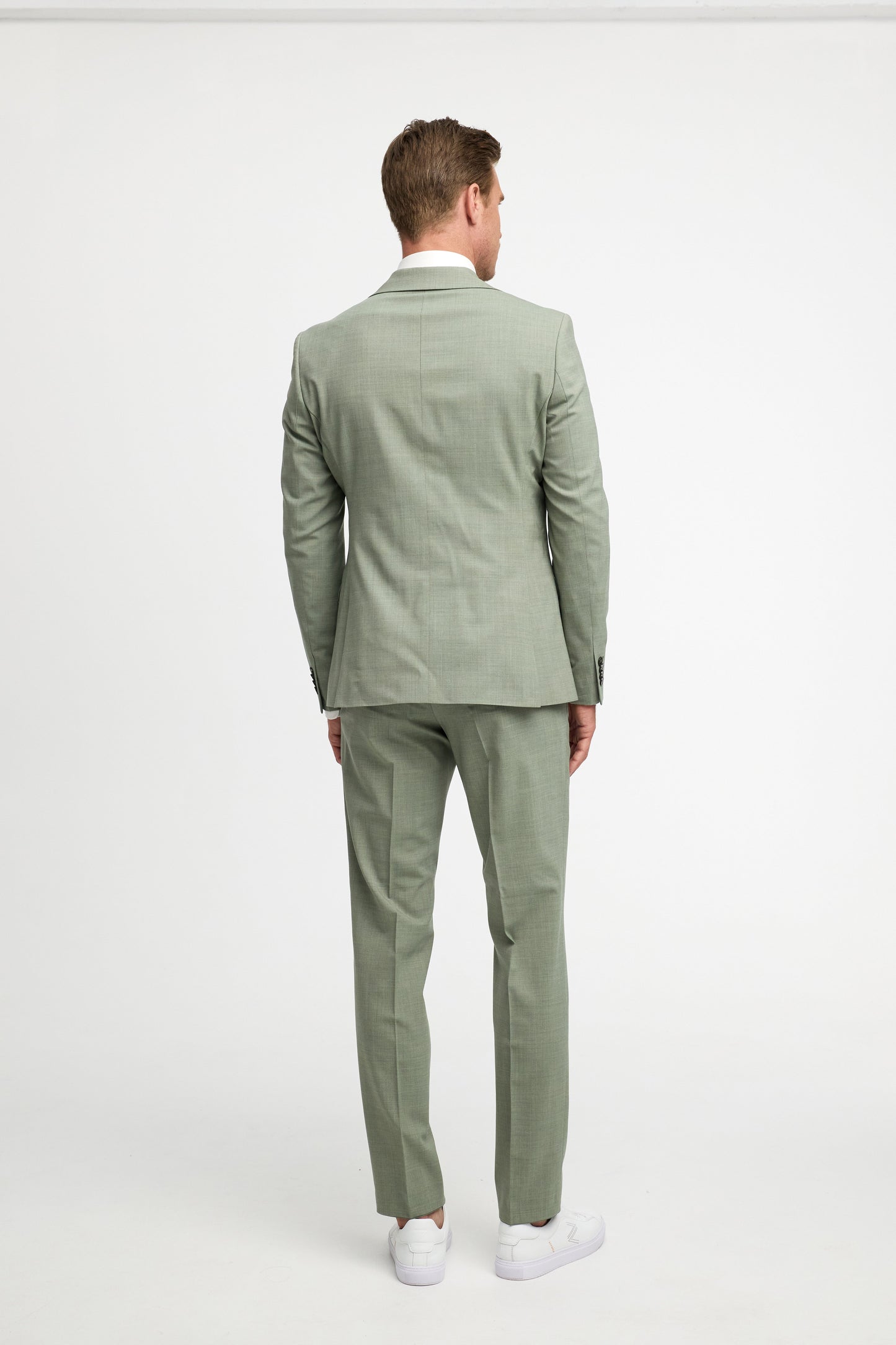 Suit made of stretch virgin wool 251011-740 Green