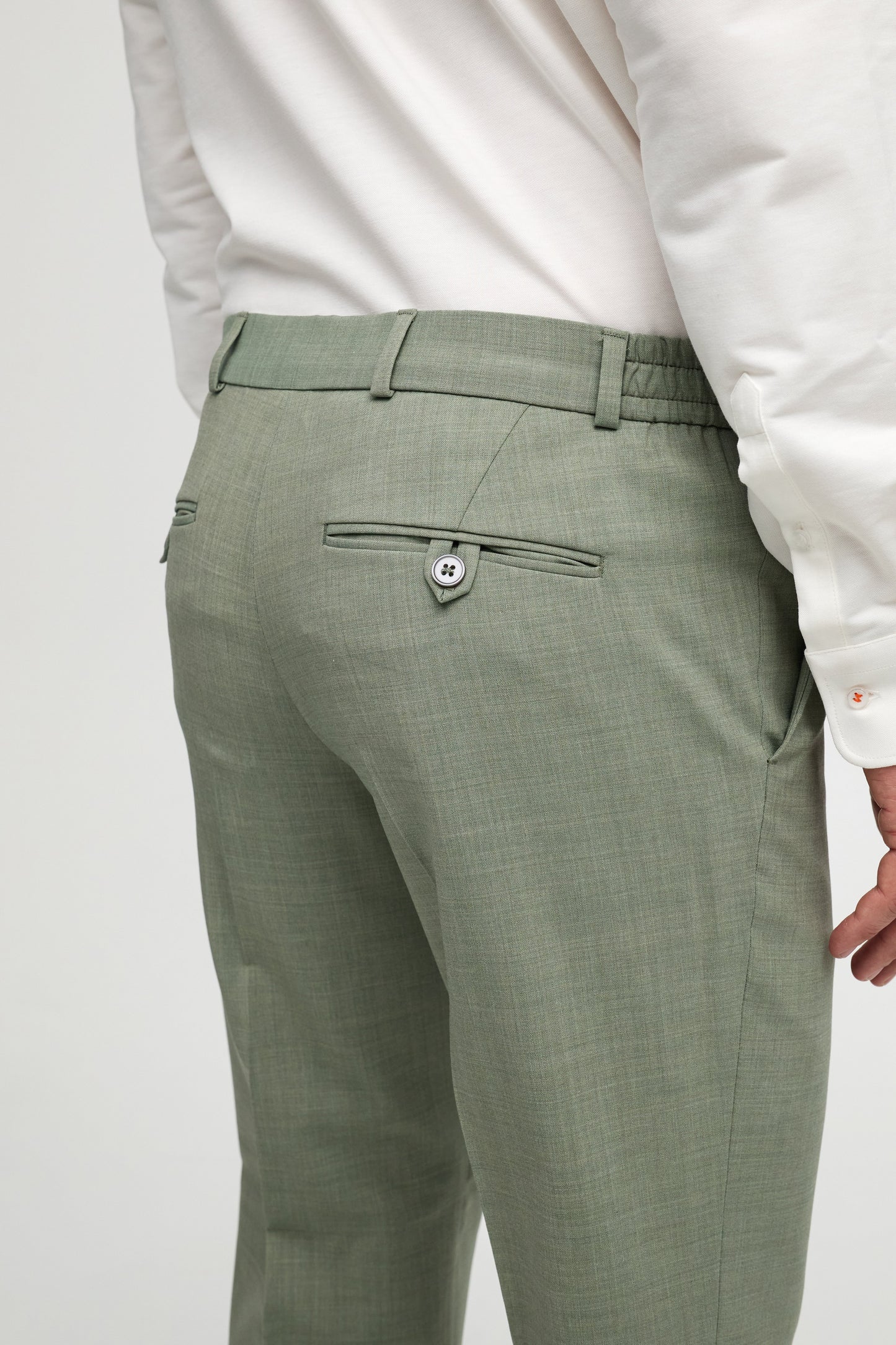 Suit made of stretch virgin wool 251011-740 Green