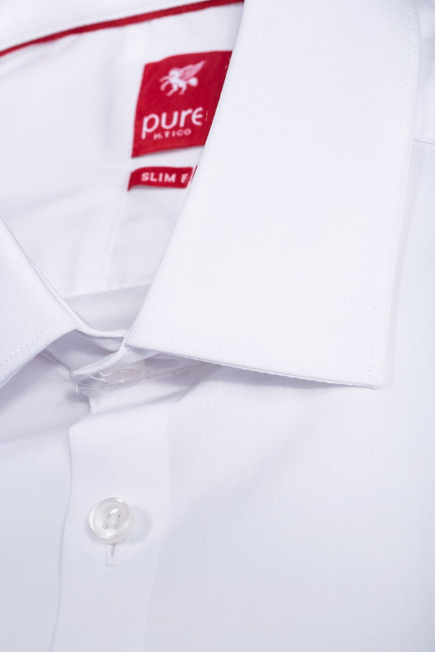 Pure Hemd Weiß Slim
