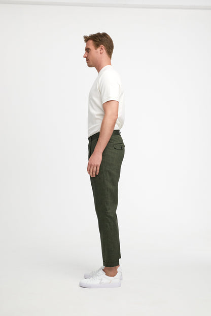 Leinen-Jersey Hose DiCliff SE 211547-760 Olive