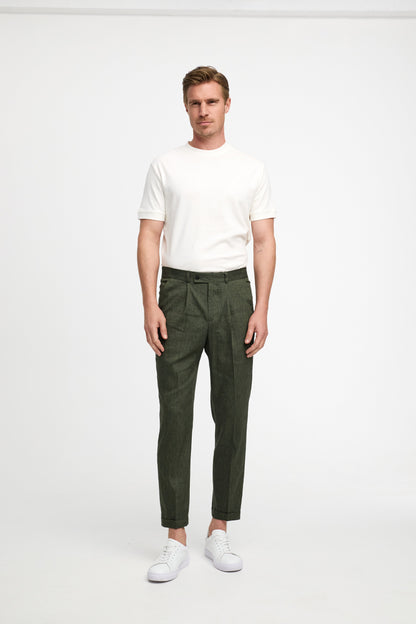 Leinen-Jersey Hose DiCliff SE 211547-760 Olive