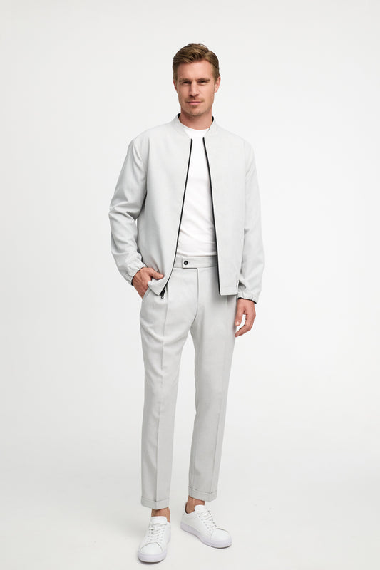 Gewebtes Wende-Blouson DiRezauro 251007-310 Grau/Schwarz