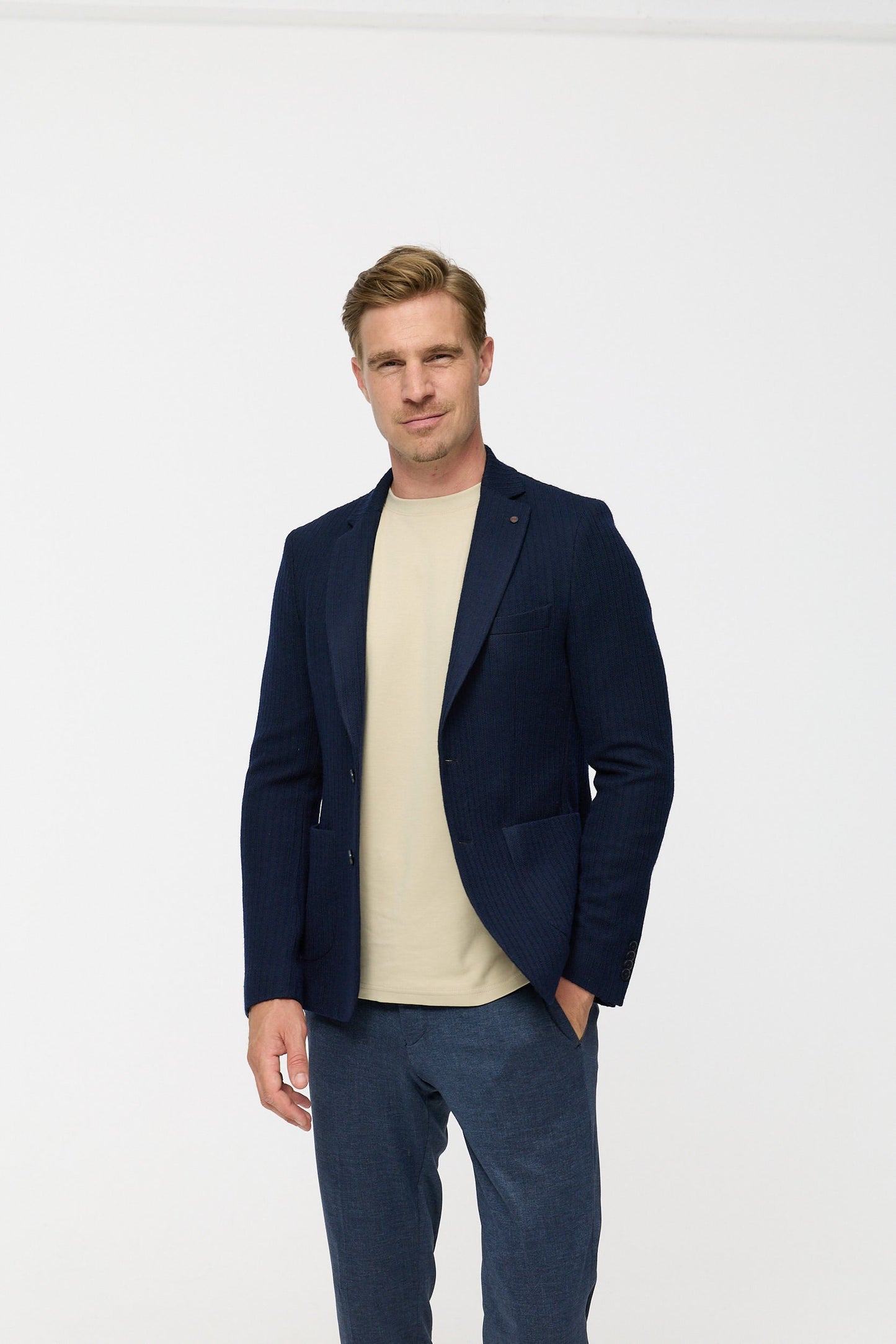 Knitted jacket DiBob 252645-690 Navy 