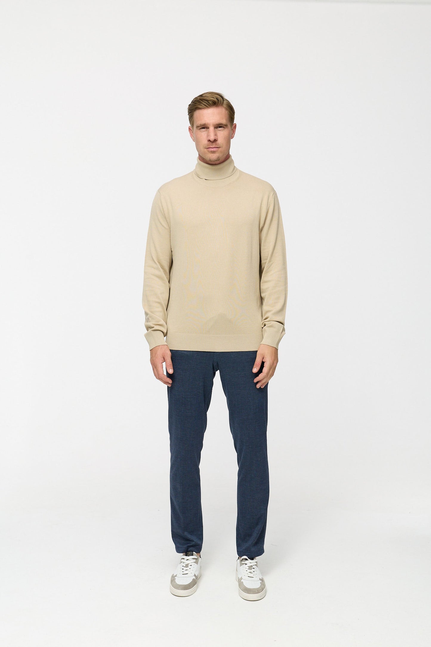 Turtleneck sweater DiRyan 408-220 beige