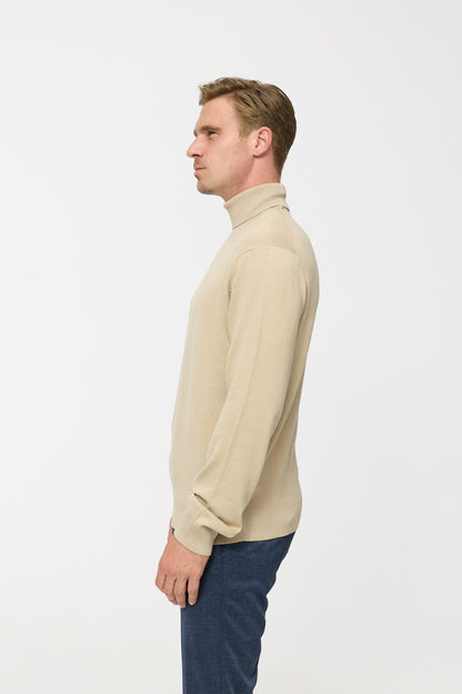 Turtleneck sweater DiRyan 408-220 beige