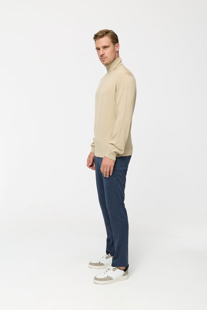 Turtleneck sweater DiRyan 408-220 beige