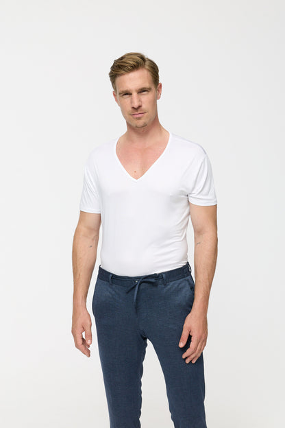 V-Neck T-Shirt AIRZHIRT DiFano weiß