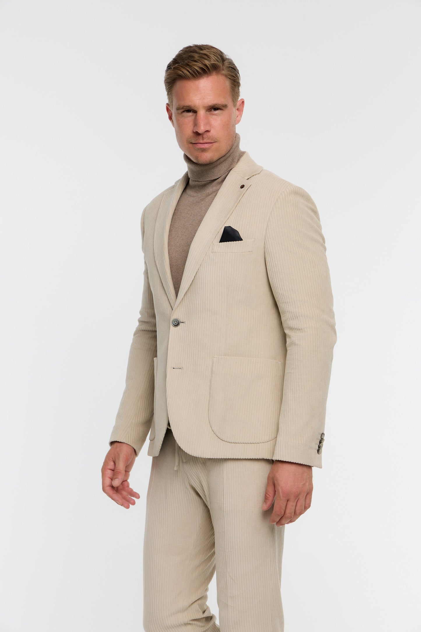 Jersey Cord Suit 232619-220 Beige 