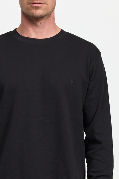 Longsleeve T-Shirt DiOwen 213-900 Schwarz