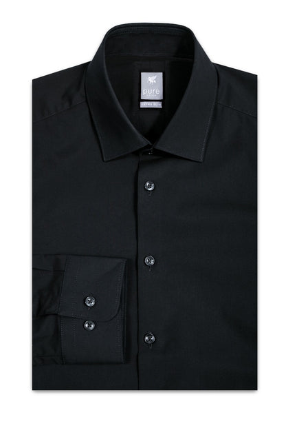 Pure Hemd Schwarz Extra Slim
