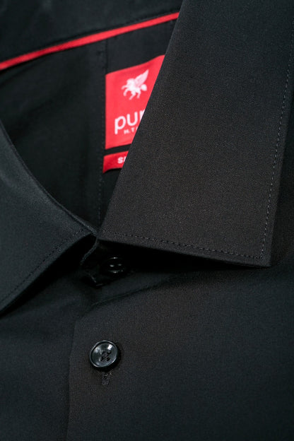 Pure Hemd Schwarz Slim